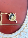 Petit miroir soleil ovale doré et rétractable Erdecor Escaut