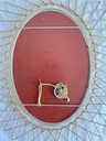 Petit miroir soleil ovale doré et rétractable Erdecor Escaut