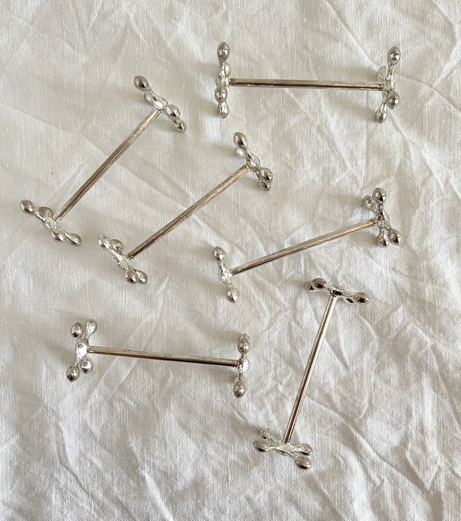 Ensemble de 6 porte-couteaux croisillons en métal