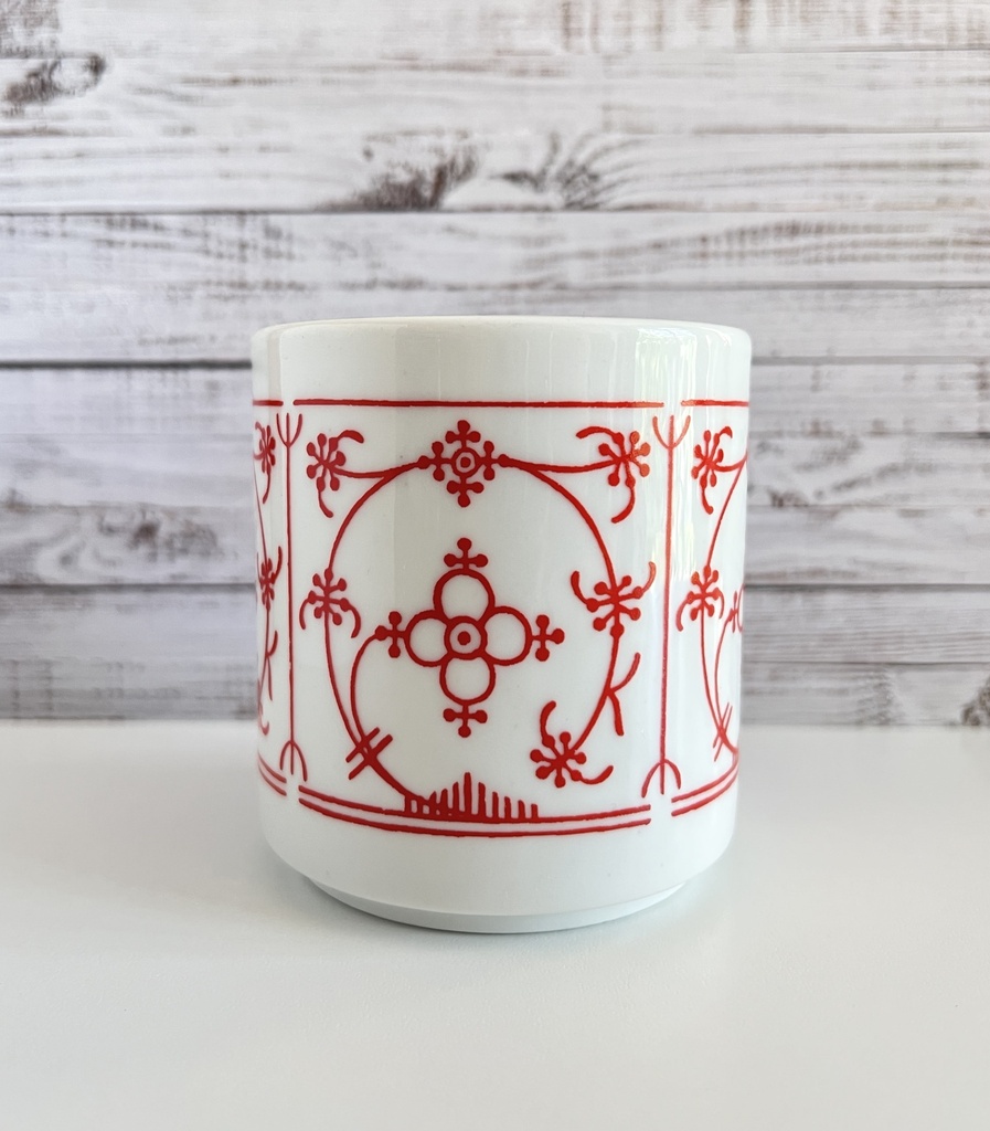 Tasse Bavaria Seltmann Weiden décor Saxe rouge