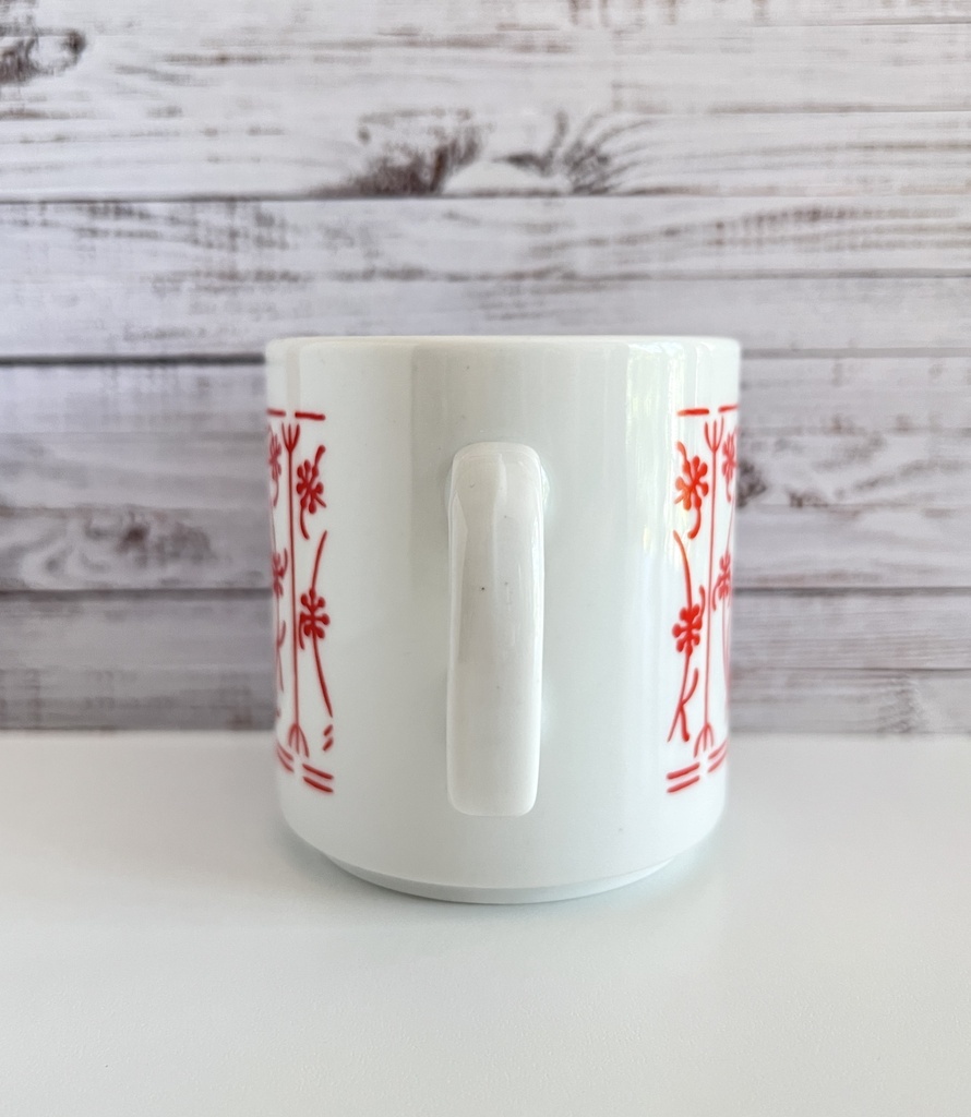 Tasse Bavaria Seltmann Weiden décor Saxe rouge