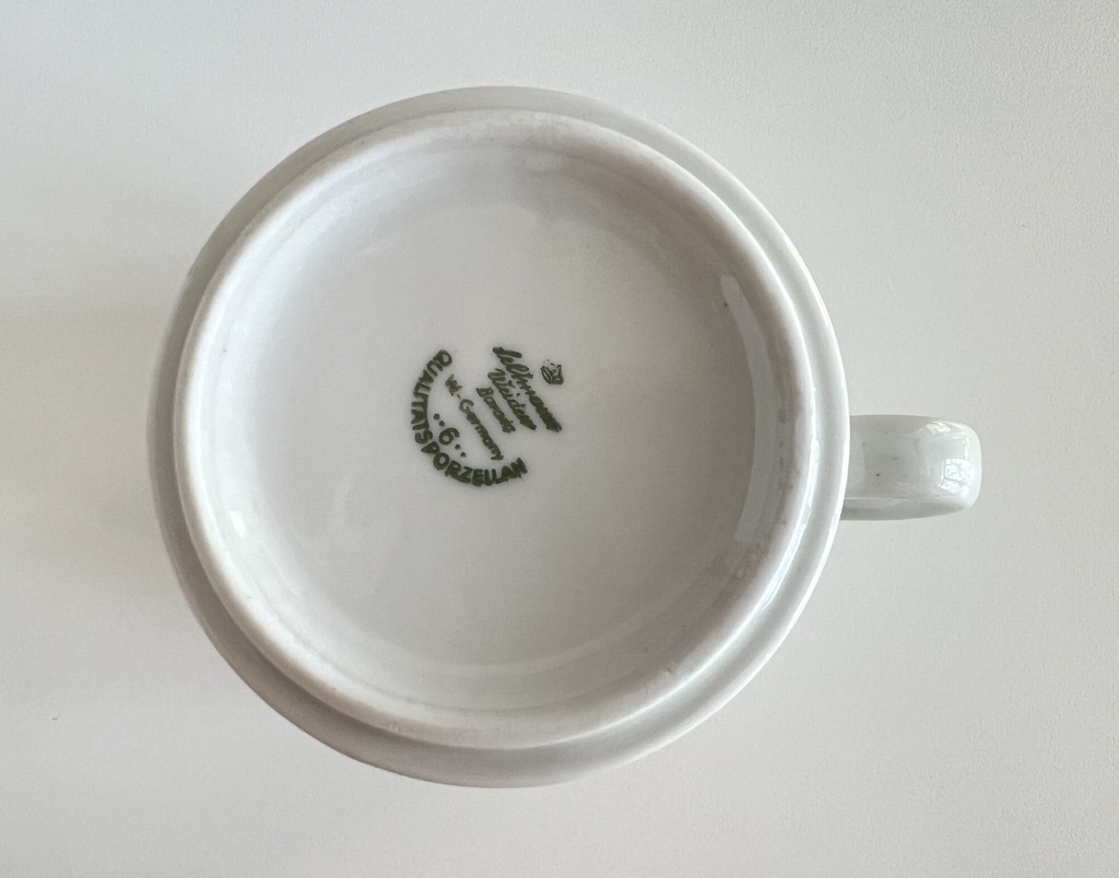 Tasse Bavaria Seltmann Weiden décor Saxe rouge