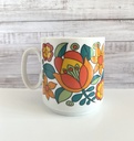 Lot de 2 tasses fleuries dans les tons orange Bavaria