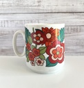 Lot de 2 tasses fleuries dans les tons rouges Bavaria