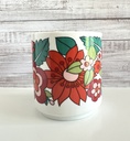 Lot de 2 tasses fleuries dans les tons rouges Bavaria