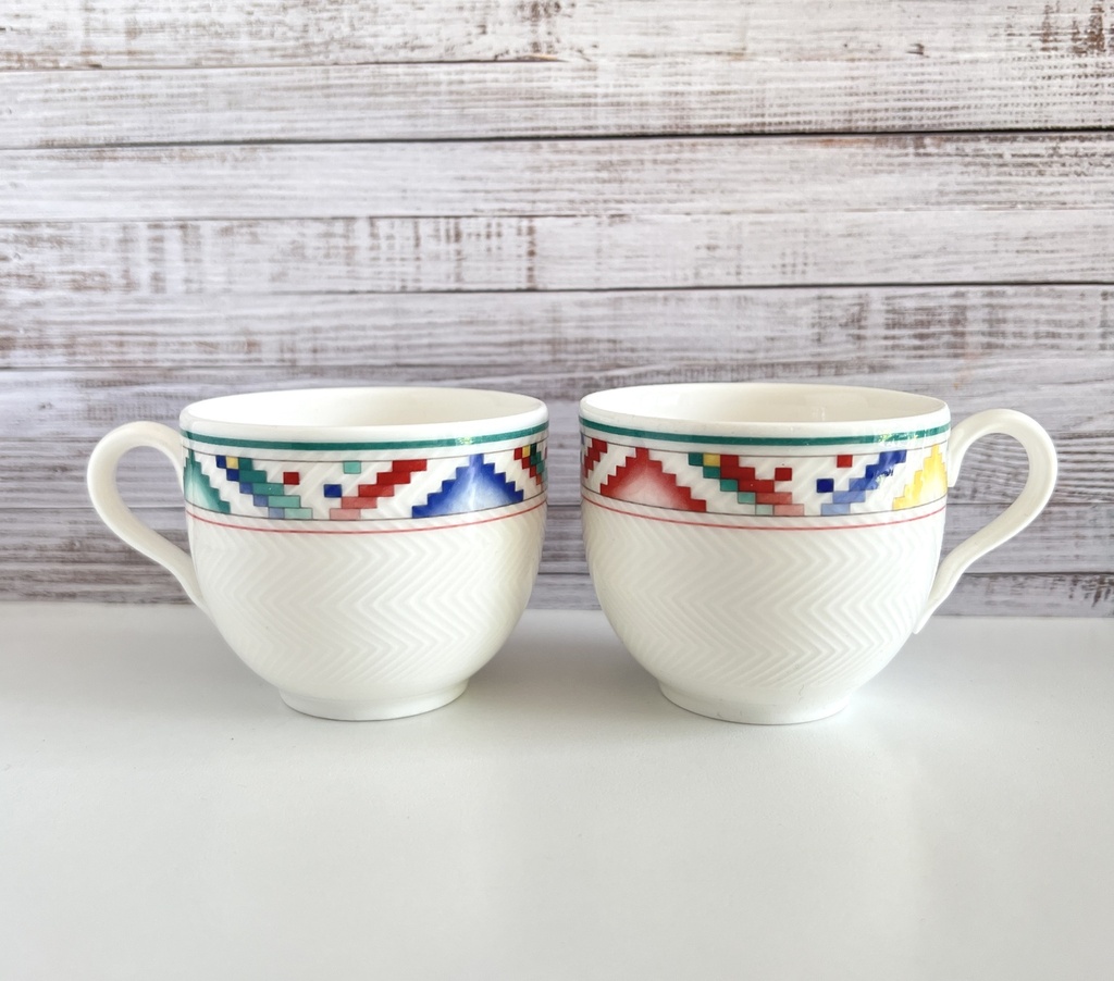 Lot de 2 tasses et sous-tasses Villeroy & Boch Indian Look