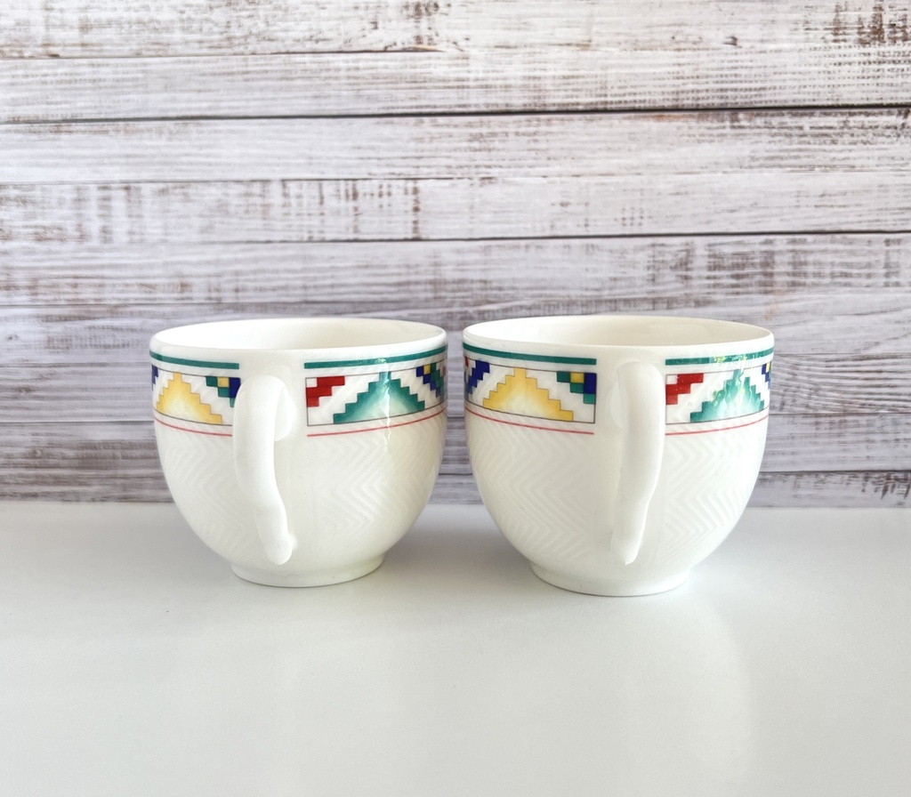Lot de 2 tasses et sous-tasses Villeroy & Boch Indian Look