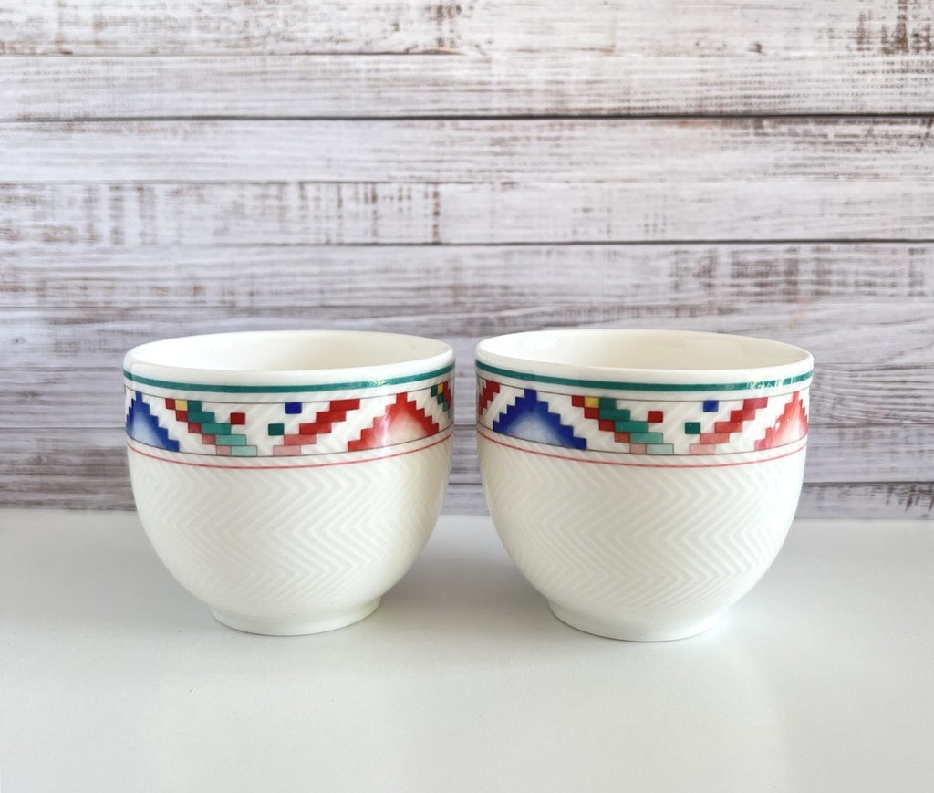 Lot de 2 tasses et sous-tasses Villeroy & Boch Indian Look