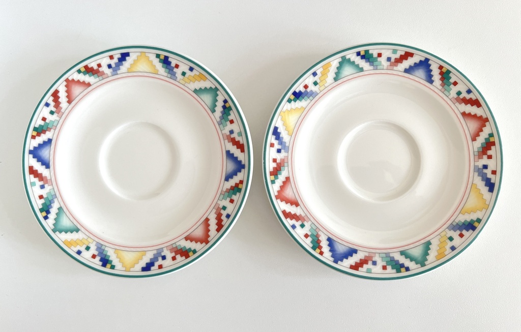Lot de 2 tasses et sous-tasses Villeroy & Boch Indian Look