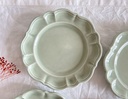 Lot de 4 assiettes à dessert vert menthe