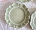 Lot de 4 assiettes à dessert vert menthe