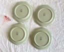 Lot de 4 assiettes à dessert vert menthe