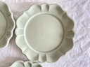 Lot de 4 assiettes plates vert menthe