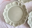 Lot de 4 assiettes plates vert menthe