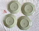 Lot de 4 assiettes plates vert menthe
