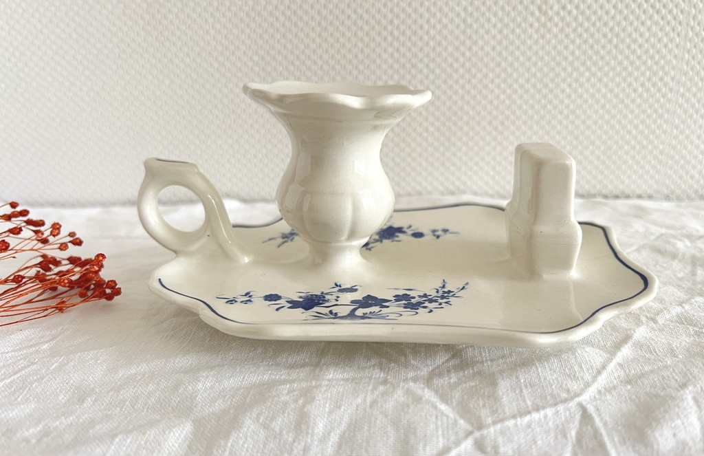 Bougeoir rat de cave Boch Bleu de Tournay