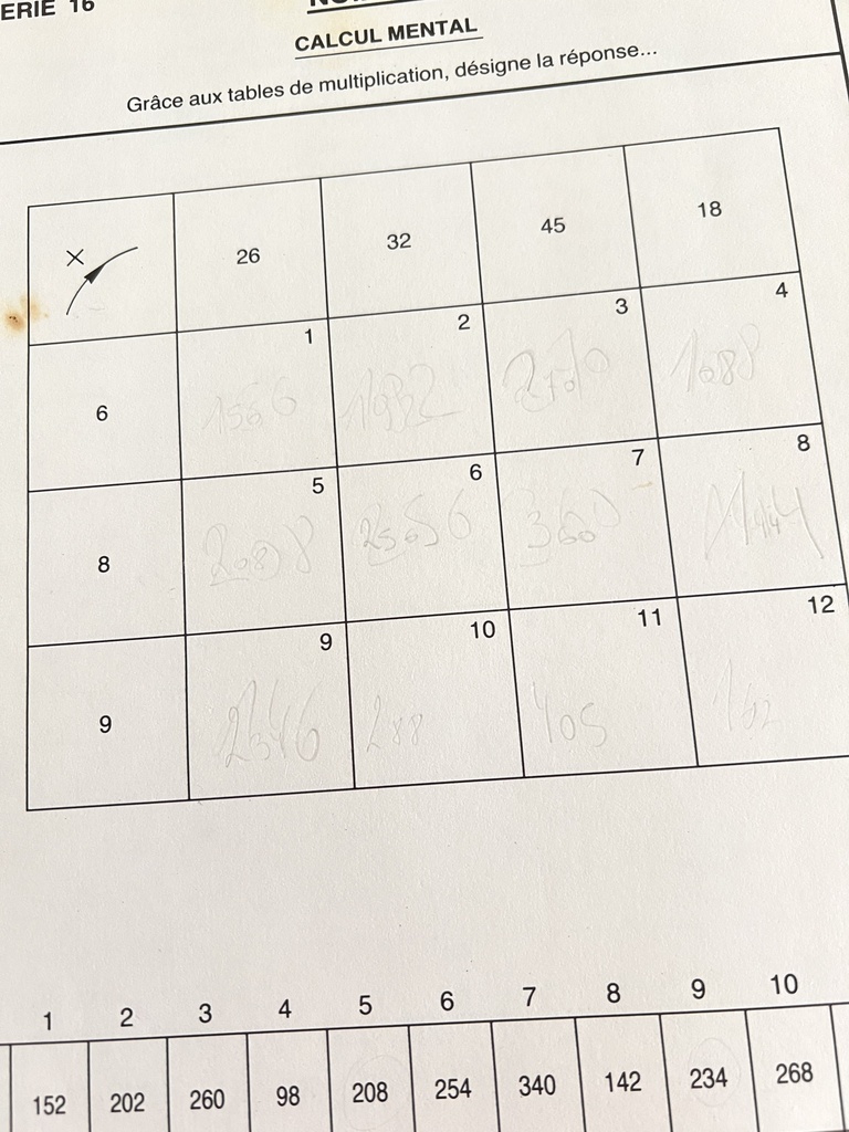 Livret Lexidata Mathématique pour enfants de 10 à 12 ans