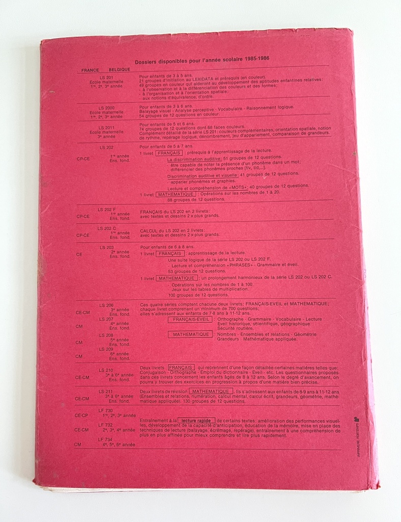 Livret Lexidata Mathématique pour enfants de 10 à 11 ans