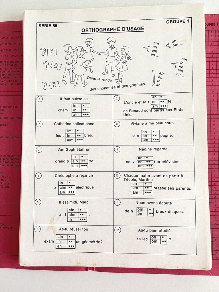 Livret Lexidata Français-éveil pour enfants de 10 à 11 ans