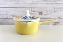 Chauffe-beurre jaune pastel avec couvercle fleuri Villeroy & Boch