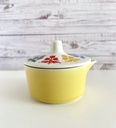Chauffe-beurre jaune pastel avec couvercle fleuri Villeroy & Boch