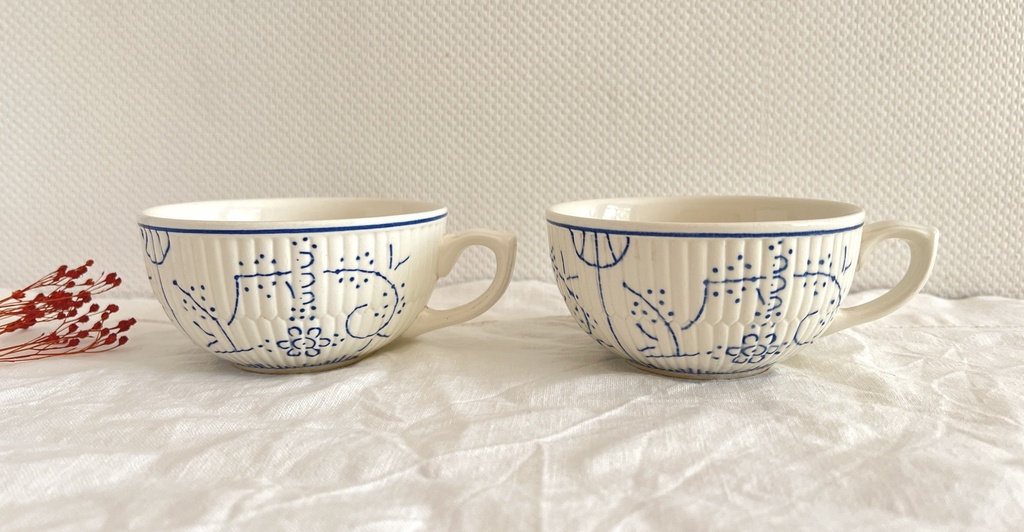 Lot de 4 tasses Royal Boch Copenhague