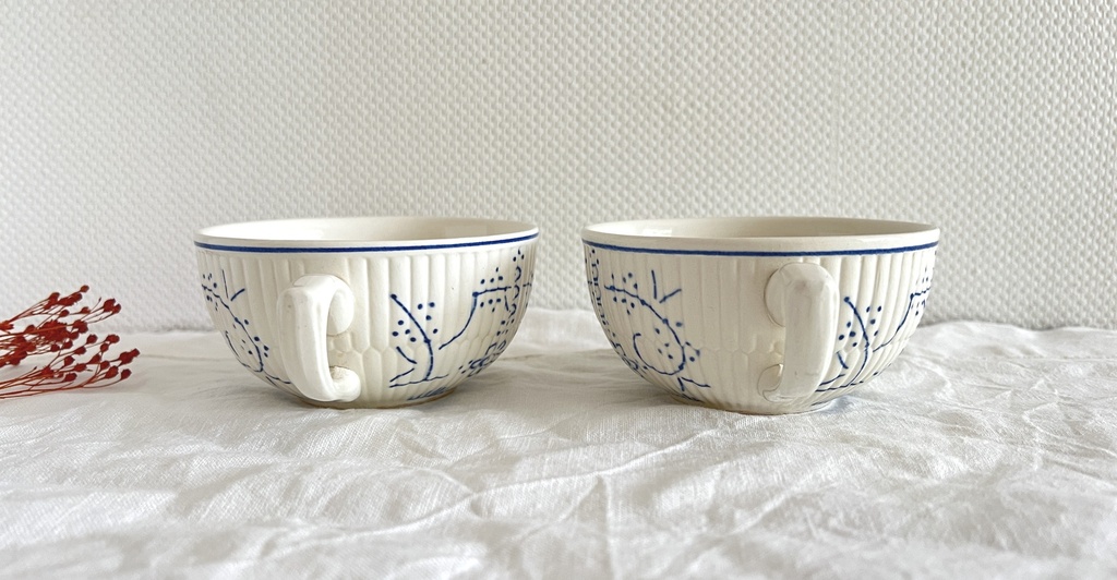 Lot de 4 tasses Royal Boch Copenhague