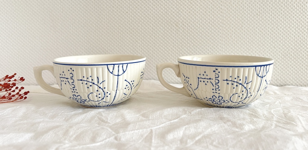 Lot de 4 tasses Royal Boch Copenhague