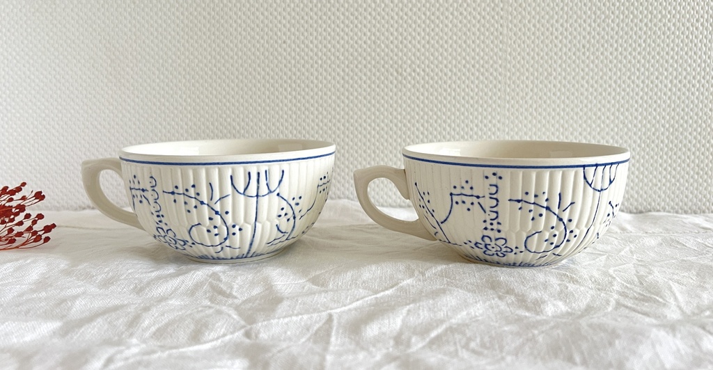 Lot de 4 tasses Royal Boch Copenhague
