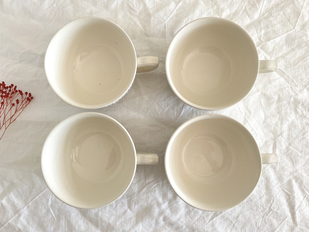 Lot de 4 tasses Royal Boch Copenhague