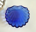 Beurrier coquille / coupelle à caviar bleu cobalt
