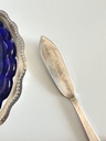 Beurrier coquille / coupelle à caviar bleu cobalt
