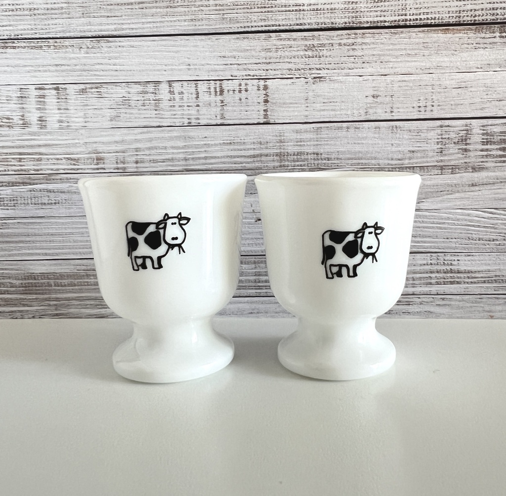 Lot de 2 coquetiers Luminarc La vache qui regarde passer les trains