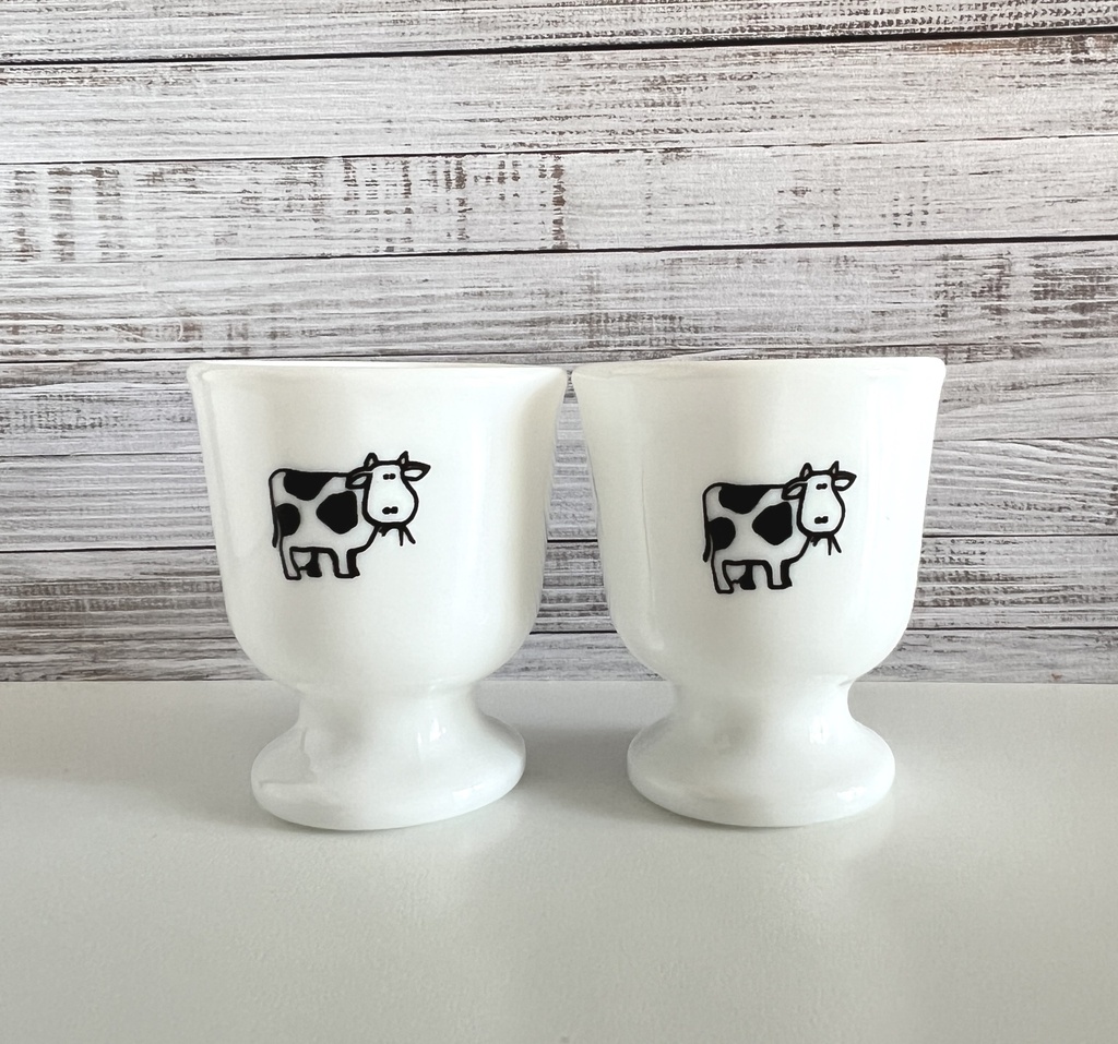 Lot de 2 coquetiers Luminarc La vache qui regarde passer les trains