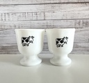 Lot de 2 coquetiers Luminarc La vache qui regarde passer les trains