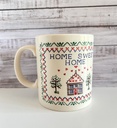 Tasse Home Sweet Home en point de croix Staffordshire