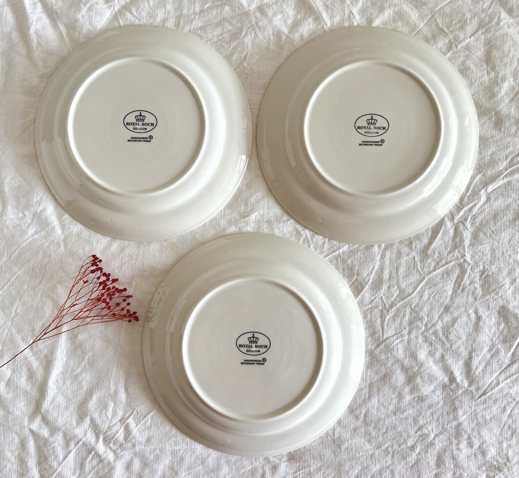 Lot de 6 assiettes à dessert Royal Boch Copenhague