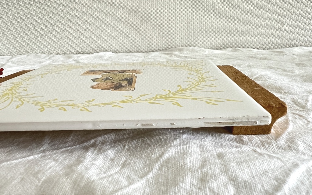 Sous-plat en céramique et poignées en bois Sarah Kay