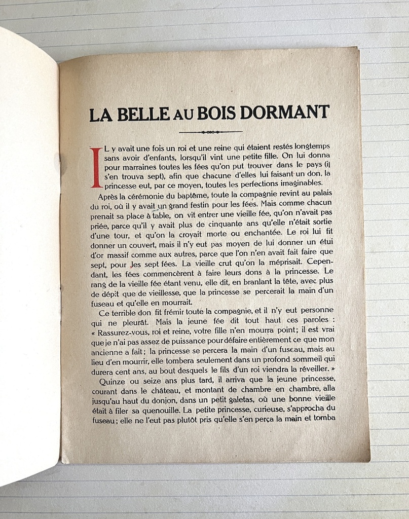 Ancien livre La Belle au bois dormant