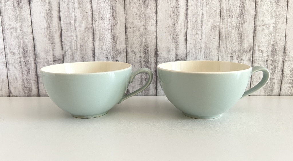 Lot de 4 tasses à thé Petrus Regout Desiree celadon