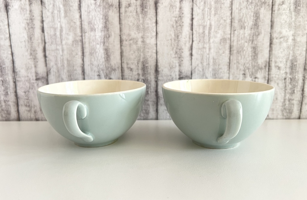 Lot de 4 tasses à thé Petrus Regout Desiree celadon