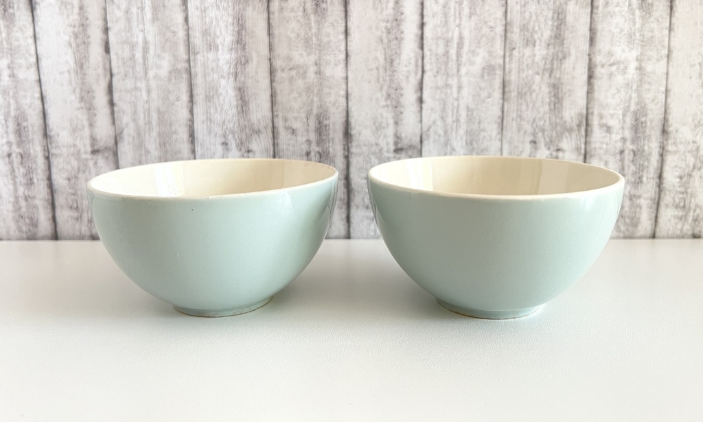 Lot de 4 tasses à thé Petrus Regout Desiree celadon