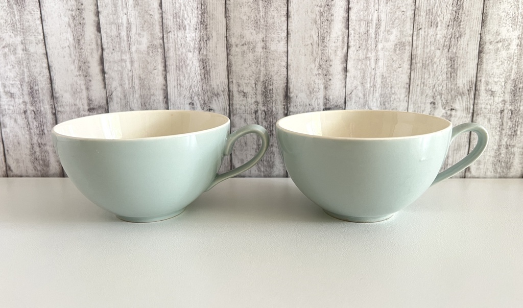 Lot de 4 tasses à thé Petrus Regout Desiree celadon
