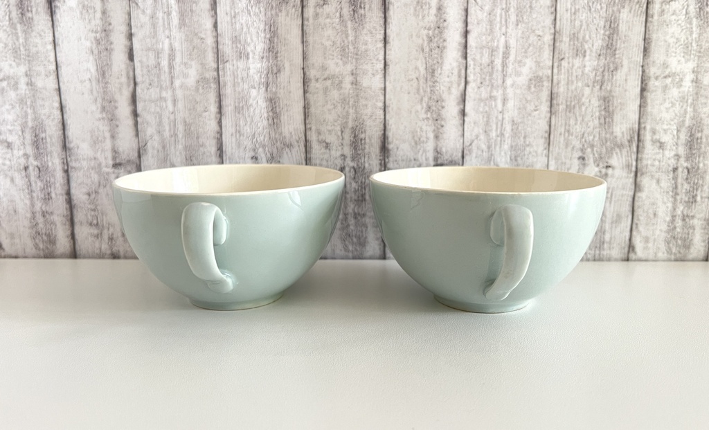 Lot de 4 tasses à thé Petrus Regout Desiree celadon