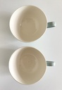 Lot de 4 tasses à thé Petrus Regout Desiree celadon
