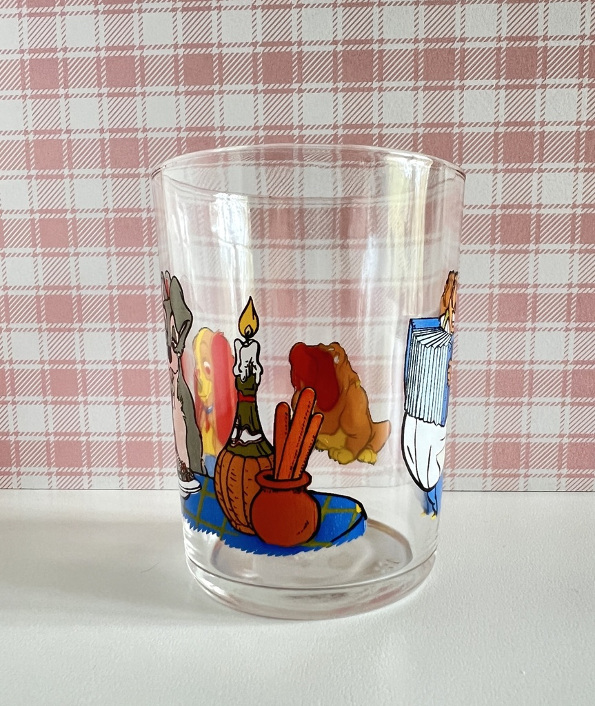Petit verre à eau La Belle et le Clochard - Disney