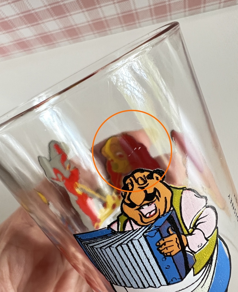 Petit verre à eau La Belle et le Clochard - Disney