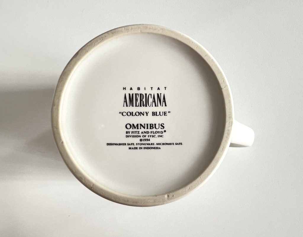 Pot à lait Fitz & Floyd Habitat Americana Colony Blue