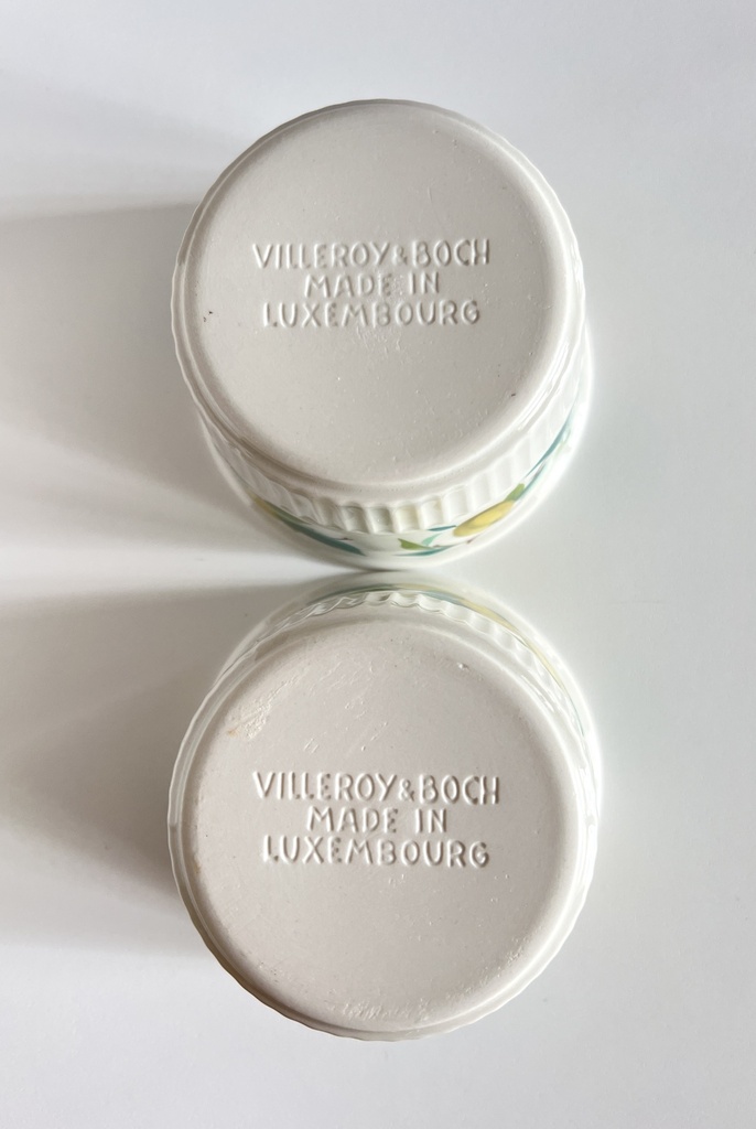 Lot de 4 ramequins à soufflé décor de prunes Villeroy & Boch