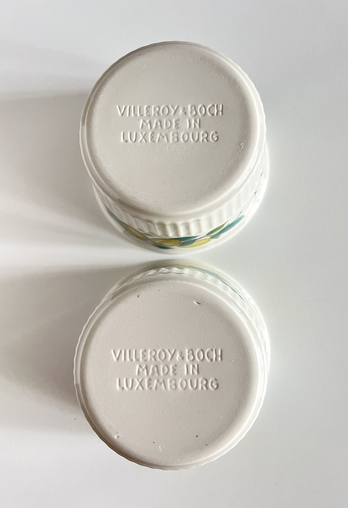 Lot de 4 ramequins à soufflé décor de prunes Villeroy & Boch